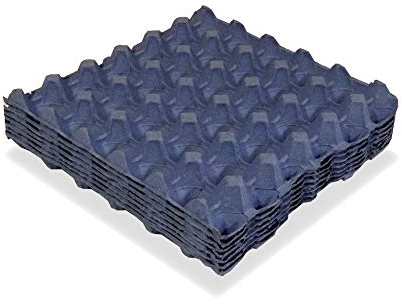 HAPPY CHICKENS 10 X BLUE EGG TRAYS (HOLDS 30 EGGS)