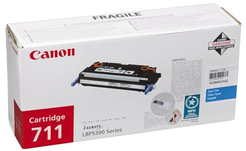 Canon Original 1659B002 / 711C, Premium Drucker-Kartusche, Cyan, 6000 Seiten