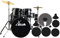 XDrum Rookie Schlagzeug Set Drumset Schwarz (20 BD, 10, 12, 14 TT, 14 SD, Übungsbecken bestehend aus einem Satz Hi-Hat-Becken 14 und 1 Crash-Ride-Becken 16, inkl. Schule & Schlagzeugdämpferset)
