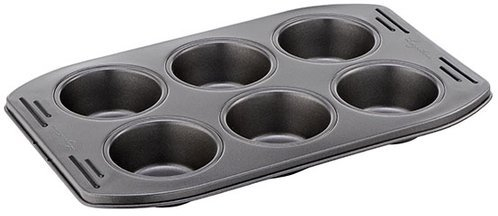 Lagostina Virtuosa Stampo, 6 Muffins, Muffin 7 cm, Misure Esterne 20x31 cm