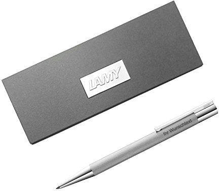 Lamy Kugelschreiber scala Modell 251, Edelstahl brushed, inkl. Laser-Gravur