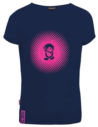 Trollkids Girls Logo T 176, Navy/pink