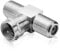 PerfectHD F-Adapter SAT TV Verbinder Kupplung Splitter T-Stück F-Stecker 2X F-Buchse