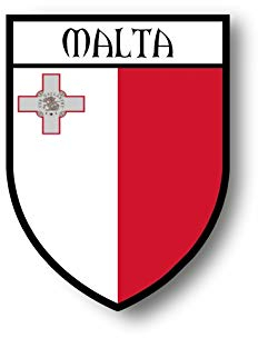 Akachafactory Aufkleber Sticker autoaufkleber Wappen Schild Flagge flaggen Fahne Malta