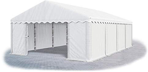 Das Company Lagerzelt 6x8m wasserdicht weiß Zelt 240g/m² PE Plane hochwertig Gartenzelt Summer MPE