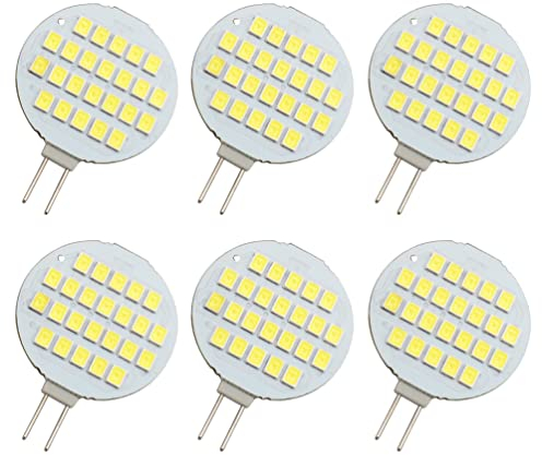 GLMING G4 24-2835 SMD LED-Lampe Superhelle, weiße AC / DC12V-24V 6er-Pack （3.0Generation）