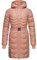 Navahoo Damen Wintermantel Steppmantel Jacke mit Taillengürtel Alpenveilchen Rose Gr. XXL
