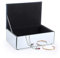 ELLDOO Schmuckkästchen, verspiegelte Glas-Aufbewahrung mit zerkleinerten Diamanten, luxuriöser dekorativer Organizer für Ohrringe, Ringe, Halsketten, Armbänder, Uhren