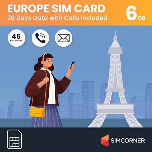 Europa & UK Reise-SIM-Karte | Internetdaten | unbegrenzte Anrufe (30 GB Internetdaten)