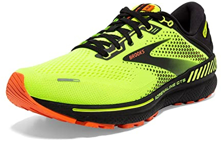 Brooks Herren Adrenaline GTS 22 Stützender Laufschuh, Nightlife/Black/Flame, 45.5 EU