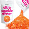 Hemway Ultra Sparkle Glitter - Fluorescent Peach | 100g Multi Size Metallic Flakes for Resin & Epoxy Crafts | Supplies for Tumblers, Festival, Hair, Face, Body, Eye & Nail Art Decoration