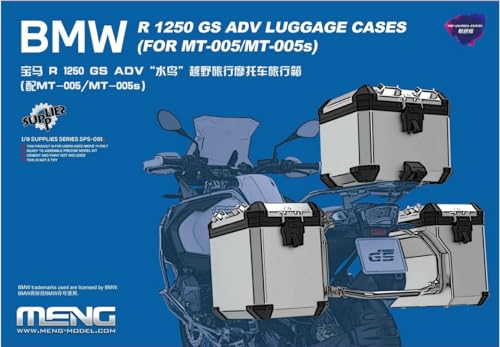 Meng - 1/9 Zubehör: Bord-Cases für BMW R1250 GS, coloriert - Plastikmodellbausatz, Einheitsgröße C