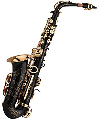 ERYUE Sax Alto Saxophone Alto Sassofono Alto EB,MIB Sassofono Contralto Sax Ottone Laccato Oro 82Z Tipo di Chiave Strumento a fiato con Custodia Imbottita Guanti Panno per la Pulizia Spazzola Cinghie