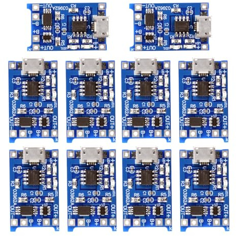 LAOMAO TC4056 CLithium Li - Ion Batterie Charger Modul 5V 1A 18650 Lithium Battery Akku Ladegerät Board mit Schutzmodul(10Pack)