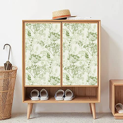 Tapete Abstraktes Gras Grün Vliestapete Klebefolie Möbel Leicht Abzuziehen Selbstklebende Tapete Schlafzimmer Küchenrückwand Tapete Selbstklebend for Living Room 40x100cm