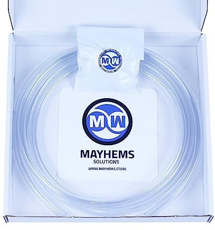 Mayhems - Hochwertiger weicher schlauch - Hyper Clarity PVC - Version mit hoher transparenz, 10 mm (3/8) ID x 13 mm (1/2) OD, 3 m länge