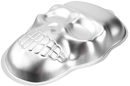 UPKOCH Stampo Per Cioccolato in Alluminio Forma Di Teschio Di Halloween Stampo Da Forno Per Dolci Fondenti e Torte Facile Da Usare e Pulire
