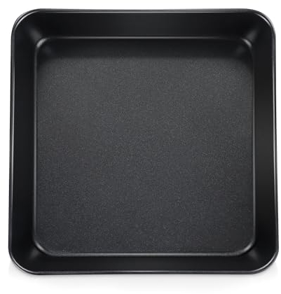 Joyfair 9 Inch Square Cake Tin, Stainless Steel Baking Tin with Non-Stick Coating, Cake Pan/Baking Tray Great for Roasting Bread Lasagna Brownie Beef, Easy Release & Easy Clean, 23.5cm