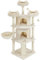 Yaheetech Árbol Rascador para 3-5 Gatos Gigante de Altura 175 cm Torre de Juegos con 2 Grandes Grutas 3 Plaraformas Beige