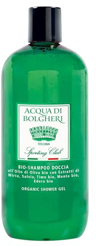 Dr. Taffi Aqua di Bolgheri Sporting Club Bio Duschgel 500ml I Revitalisierend I mit Olivenöl, Vitamin E & erfrischenden Kräuterextrakten
