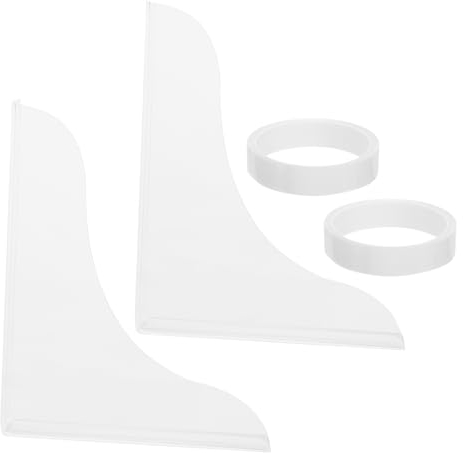 Cabilock 2pcs Acrylic Bathtub Splash Guard and Wash Basin Splash Guard Set 2 Adhesive Tapes 20mm x 1m Bathroom Shower Corner for Kitchen and Bath Edge