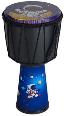 30 cm Djembe bunt bemalt Trommel, afrikanische Trommeln - Trommelfell aus Ziegenleder,Vintage tragbare professionelle handgefertigte arabische Trommel für Geburtstag und Neujahr, Musikgesc