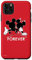 iPhone 11 Pro Max Disney Mickey and Minnie Mouse Silhouettes Forever Red Case