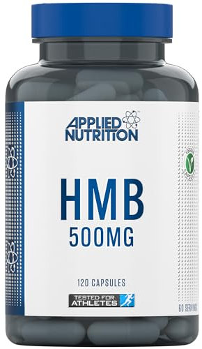 Applied Nutrition HMB Supplement - HMB 500mg Capsules, Metabolite of Leucine, for Muscle Growth & Repair (120 Capsules - 60 Servings)
