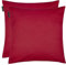 LINUM Annabell Elegant Kissenhülle 50x50 cm 2er-Pack, 100% Baumwolle, Maschinenwaschbar, Rot