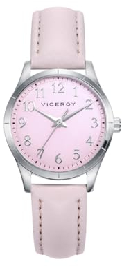 Viceroy 41134-75 Reloj Niña Rosa - Informal 28MM, Cuarzo Analógico, Pulsera Rosa