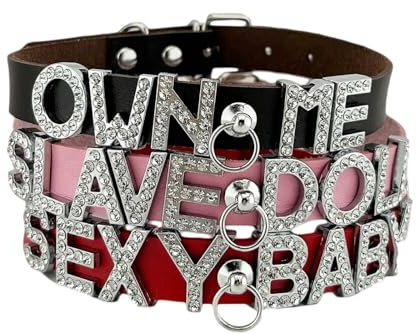 Halsband Mit Benutzerdefinierten Buchstaben – Strass-Punk-O-Ring, Weiches Leder, Halsband Mit Benutzerdefinierten Buchstaben, Halskette, Reifen, Sexy, Personalisierte Namenshalsbänder Für Frauen,