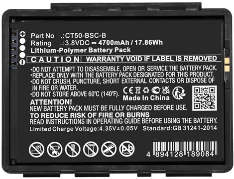 CELLONIC, Barcode-Scanner Akku kompatibel mit Honeywell CT60, CT50, Dolphin CT60 (4700mAh, 3.8v)