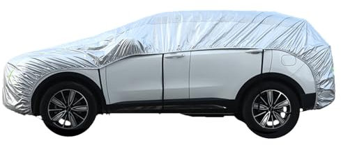 Halbgarage Wasserdicht Atmungsaktiv Autoabdeckung für BMW X1, Halbabdeckung Autoplane Für Regen Sonne Staub Schutz Mit Haken Und Riemen Passend