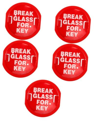 OSALADI 5pcs Break Glass Key Box Emergency Door Lock Boxes Key Holder for Glass Break Lock Boxes for Locker