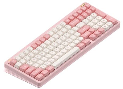 nuphy Halo96 V2 Clavier sans fil, structure d'étanchéité, clavier de jeu remplaçable à chaud 96 %, clavier mécanique rétroéclairé RVB 99 Kyes, prend en charge QMK/VIA, Bluetooth/USB-C/2,4 GHz-rose