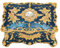 Ejoyous Portagioie Vintage Grande Antico con Coperchio per Anelli, Collane e Orecchini (Blu Oro)