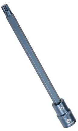 TA-VIGOR Douille triple cannelée carrée 1/2 x M10 (10 mm) CR-V, embouts en acier S2 de qualité supérieure, embout avec longueur de 20,3 cm pour réparation de voiture, camion, vélo (pour utilisation