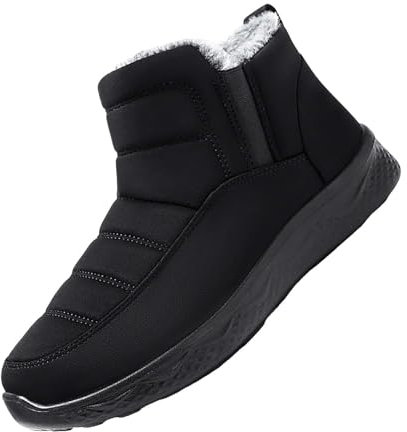 Snow Boots Mens Waterproof Snow Ankle Boots Low Short Hiking Booties Winter Sport Sports Shoes Waterproof Non-Slip Shoe Lined Fur Snowboots Suitable Lining Orthoboots