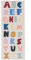 RugVista Alphabet Teppich - Hellgrau/Mehrfarbig Teppich 80x200 Moderner, Läufer Teppich