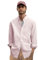 Vasego Chemise Oxford à manches longues et col boutonné pour homme, Rayures rose clair, XXL