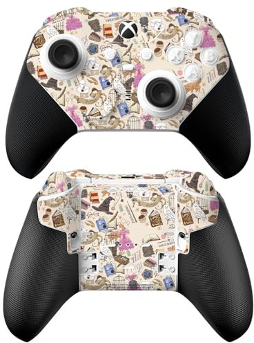 Head Case Designs Offizielle Harry Potter Hogwarts Muster Grafiken Vinyl Haut Gaming Aufkleber Abziehbild Abdeckung kompatibel mit Xbox Series X & S Elite Wireless Controller Series 2