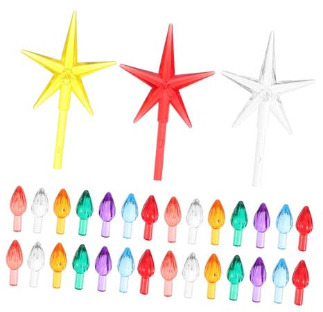 ibasenice 1satz Twisted Weihnachtsbaum Ersatzlampen Led Lichter Für Außen Und Innenbereich Festliche Diy Dekoration Mit Bunten Sternen Weihnachtsbeleuchtung Für Garlanden Und Patios