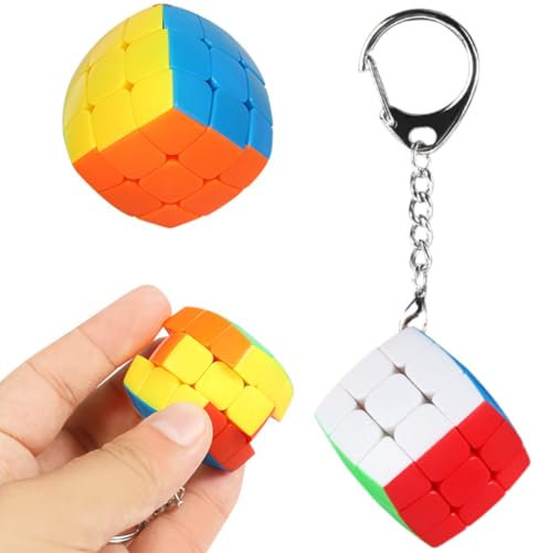 Porte-clés Speedcube 3x3, mini-casse-tête, jouet, cadeau, accessoire fonctionnel, pour enfants à partir de 8 ans, puzzle professionnel à combinaison de couleurs