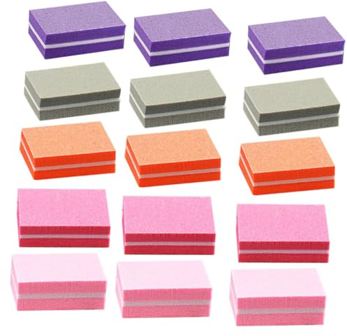 Gogogmee Schwamm Nagelfeilen Polierblock für Acrylnägel Tragbar für Pediküre und Maniküre 50 Stück-pack