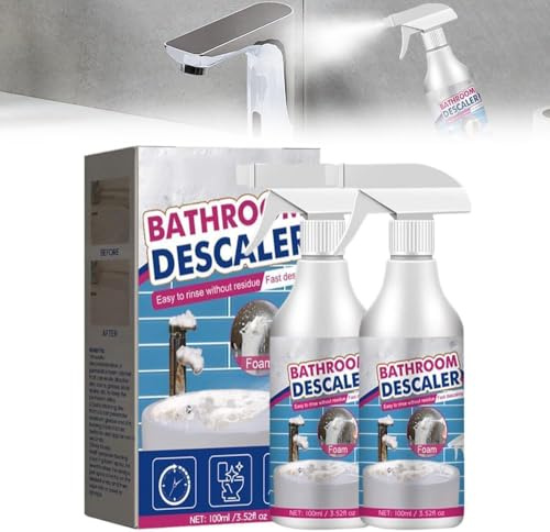 2025 Détachant pour taches tenaces - Multifonction - Pour cabine de douche - Détartrant puissant - Nettoyant extra puissant pour salle de bain - Produit de nettoyage pour les canalisations en verre