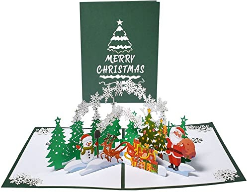 Ericetion 3D-Weihnachtsbaum-Karte, Geschenk, Frohe Weihnachten, Grußkarte Für Neujahr, Weihnachtsgrußkarten