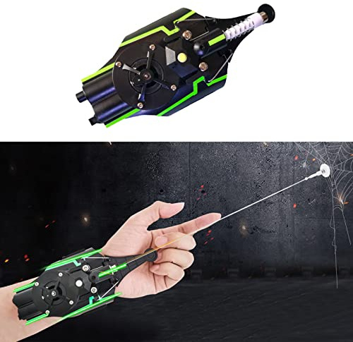 SDGBCXD web shooter, String Shooter with Suction Cup Magnets,Automatic Take-up,9.8ft Launching Range,USB Rechargeable,Superhero Role Play Toy(Black)