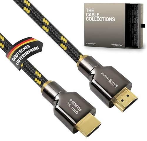 audio pirates – LUXURY COLLECTION - HDMI 2.1 Kabel | 48Gbit/s Ultra High Speed HDMI-Kabel | 10/8K@60Hz, 4K@240Hz | eARC, HDR10+, Dolby Vision (5 Meter)