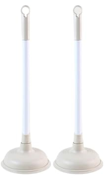 Plastic Toilet Plunger with Hooks High-Pressure Pump Anti Clogging Drain Cleaners Unblocker Bathroom Accessories(2PCS)