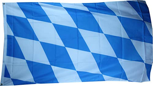 Qualitäts Fahne Flagge Bayern Raute 90 x 150 cm mit verstärktem Hissband [Misc.]
